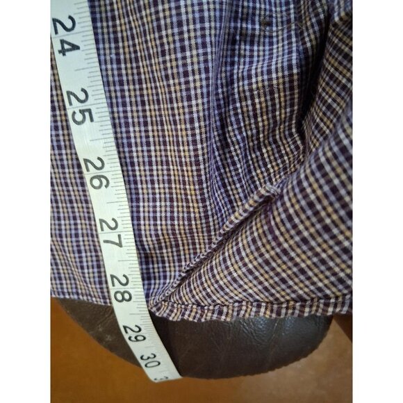 Van Heusen Mens Purple Plaid Long-Sleeve Button-Down Shirt Size XL Cotton Blend - Picture 3 of 8